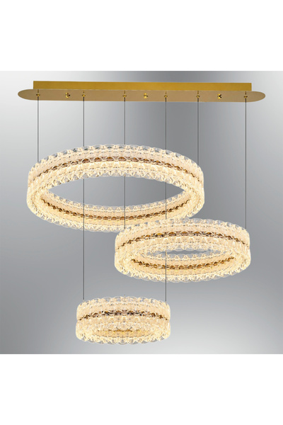 Özcan Aydınlatma 2870-3A Lacee 3'Lü Sarkıt 40+60+80Cm
