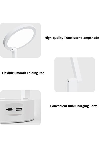 Generic 💡   Foldable Led Desk Lamp - Rechargeable, Adjustable, and Eye-Caring