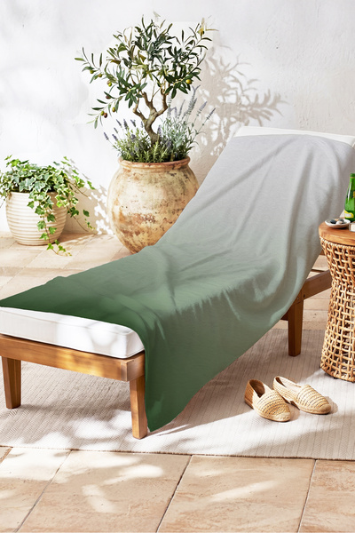 Evimde Bambaşka Prosop de plajă verde cu degrade modern - Design minimalist î...