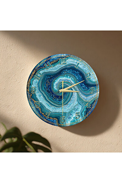 no26dekor Dekoratif Duvar Saati – 33 cm UV Baskılı MDF Duvar Saati