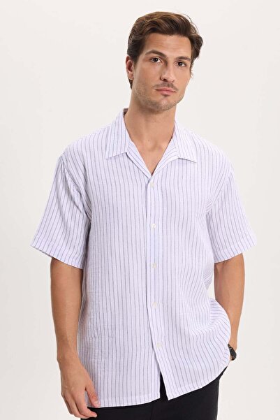Tudors Men's Relax Fit Comfortable Cut 100% Cotton Muslin Fabric Short Sleeve...