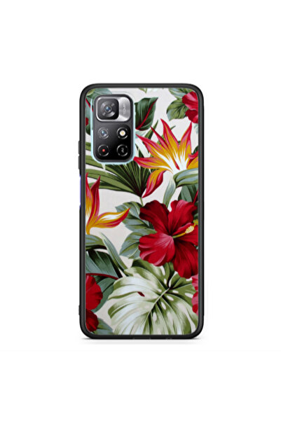 Other Xiaomi Poco M4 Pro 5G laves and flowers Black Glossy Θήκη