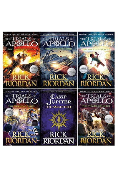 pçs Rick Riordan The Trials of Apollo 6 Books Collection Set (Books 1-5 [Pape...