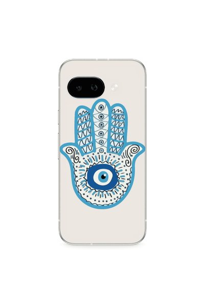 Other Google PIXEL 9A Evil eye bead in hand Transparent Silicone TPU Θήκη