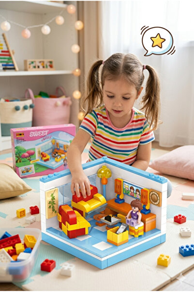 TOYFEST KIZ çocuğu Set Apartman Oturma Odası