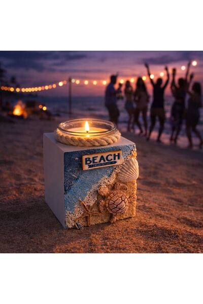 OEM Suport din Lemn pentru Lumânare, Model Beach, Detaliu Chic pentru Decor