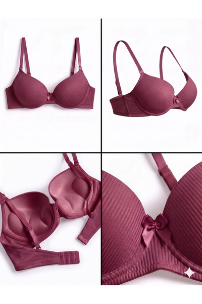Lavint Homewear Cherry Rotten Ultra Push-Up Striped Supportive Underwire Sili...