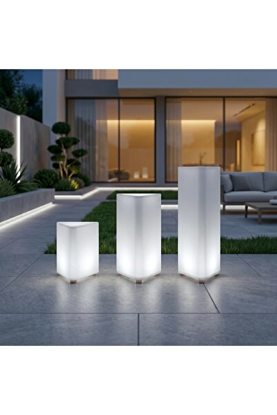 MYASEM STORE 3-Piece Led Triangle Corner Light Set Geometric Design for Inter...