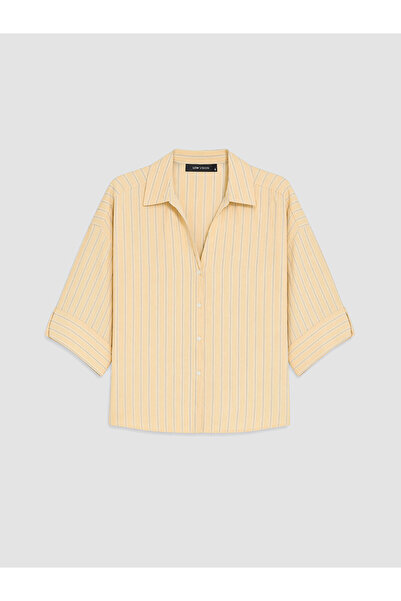 LC Waikiki Nevavm Striped Oversize Women's Shirt with a Difference