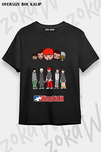 ZOKAWEAR Μπλουζάκι Unisex Loose Fit με στάμπα Limp Bizkit v3