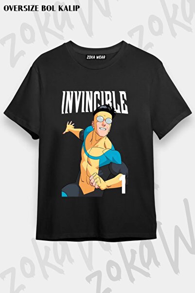 ZOKAWEAR Μπλουζάκι Unisex Loose Fit Invincible v1 με στάμπα