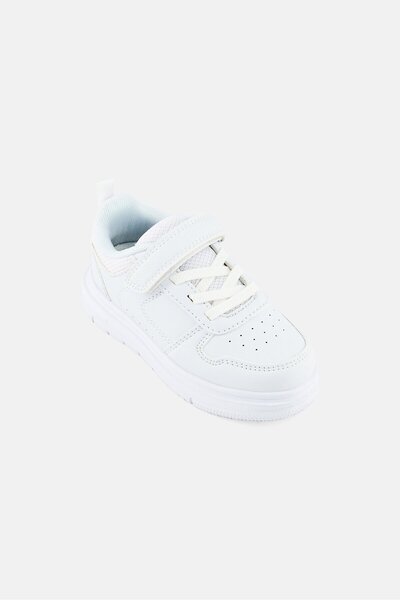 RBX Toddlers Girl Velcro Closure School Shoes, White