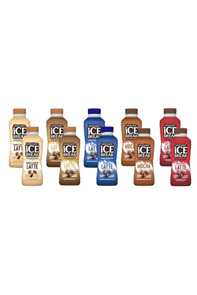 İce Break 375 ml Soğuk Kahve 10 lu Karma (Latte-Vanilya-Şekersiz Latte-Mocha-...