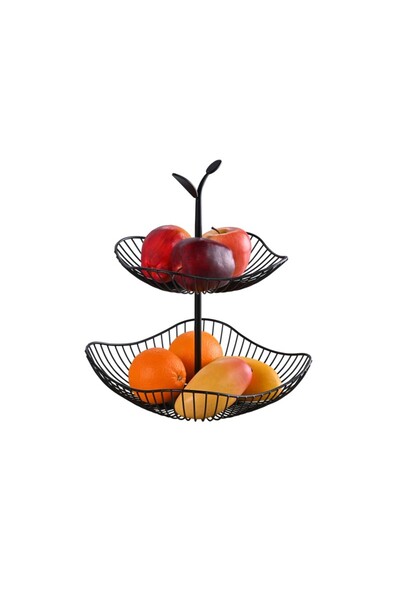 Myhomes Suport pentru prajituri sau fructe MyHomes®, din metal, cu doua nivel...