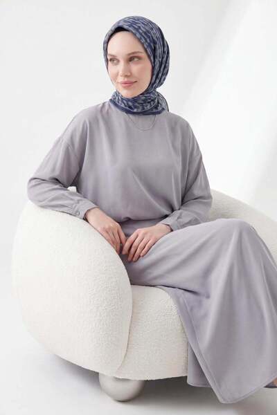 Silk Home Soft Scarf Flow Navy Blue