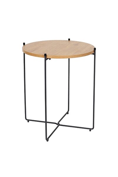 Grandio Mob Măsuță de cafea AB5528, rotundă, pliabilă, neagră, 42 x 42 x 47.5...