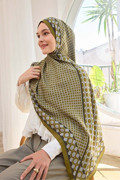 Silk Home Urban Hours Marble Oil Green Mayda Shawl