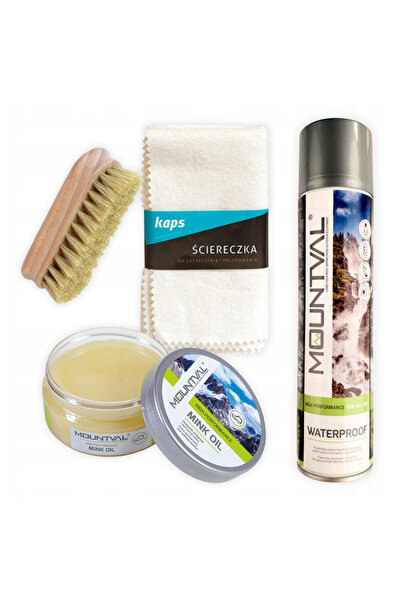 Mountval Set de curatat incaltaminte, Mountval, impermeabil 400 ml, 100 ml, s...
