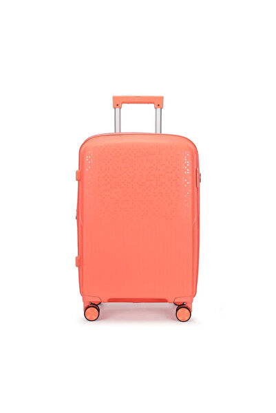 Amber Μεγάλη Βαλίτσα με Επέκταση AM1017 (75x48x30-35 εκ.) Πορτοκαλί