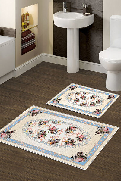 ALANUR Non-Slip, Washable, Digitally Printed 2-Piece Toilet Seat Set |   Rect...