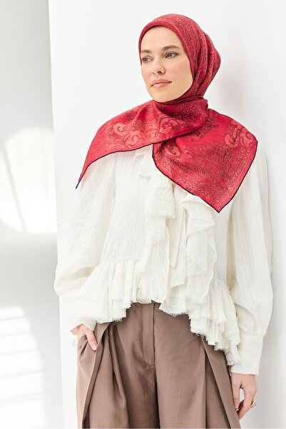 Silk Home Monare Scarf Ethnic Motif Pomegranate Flower 90X90