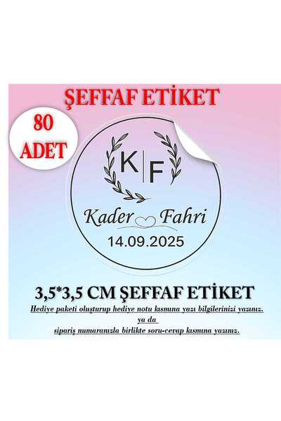 fulge Transparent Labels- 80 Pieces- Transparent Labels for Henna, Weddings, ...