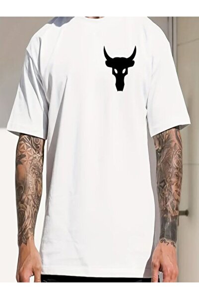 COZYWEAR Oversize White Printed T-Shirt