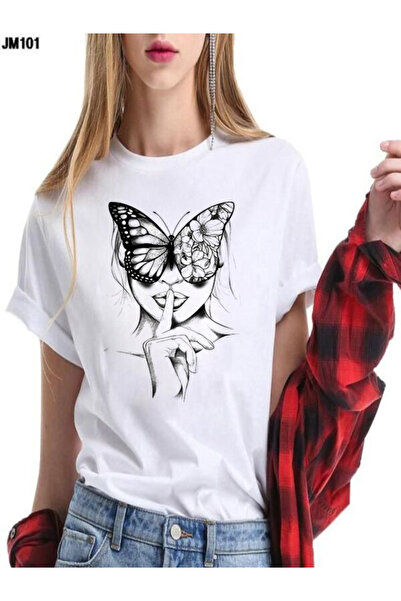 COZYWEAR Butterfly Pattern Printed Oversize T-Shirt