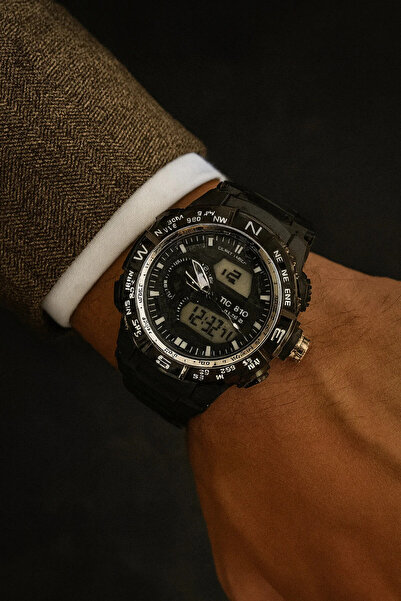 G Sport POLO Waterproof Guaranteed Steel Wristwatch with Both Analog and Digi...