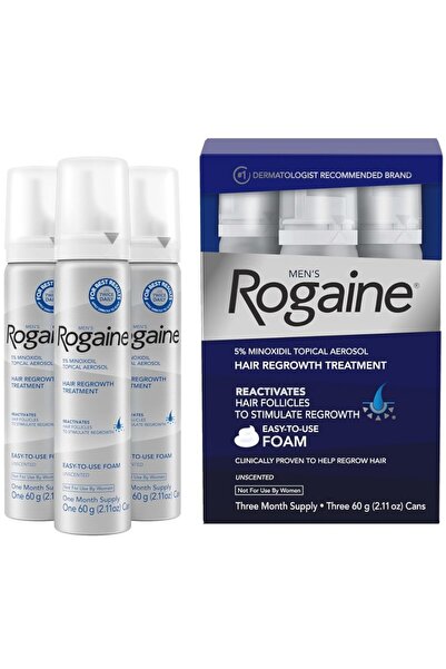 Rogaine Supplements, Men’s 5%, for Men Foam, Clinically Proven Regrowth, Topi...