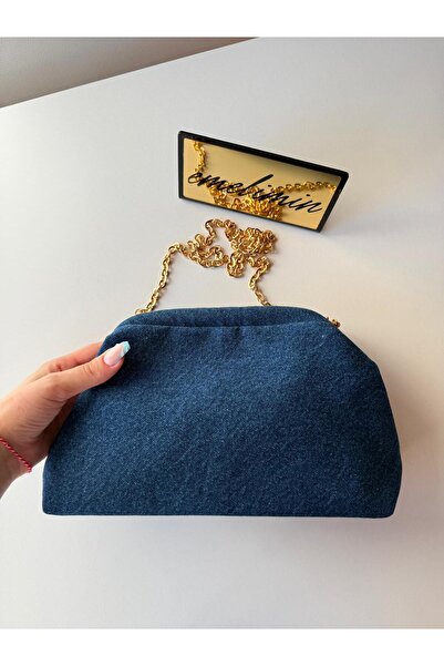emelimin Women's Polka Dot Scholarship Pouch Bag with Gold Chain Detail