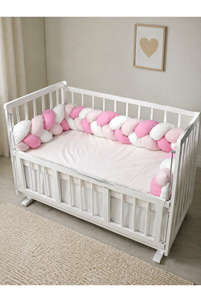 Baby Clime 240 cm 3-Piece Knitted Protection Cover 3-Sided Knitted Crib Prote...