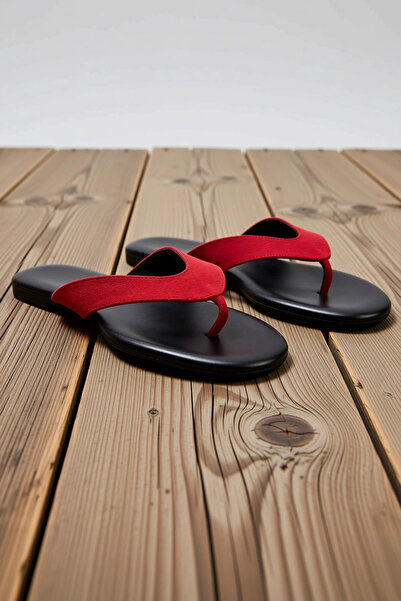 BENERLY Flip-flops de damă din piele artificială cu toc plat, talpă termoplas...