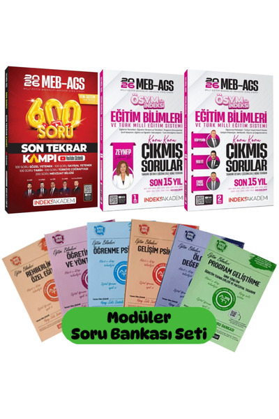İndeks Akademi MEB-AGS 2026 600 Soruda Tekrar Kampı+ Eğitim Bilimleri Çıkmış ...