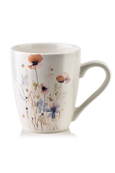 MONDEX Cana porțelan AffekDesign Sonic 8.5x13x10.5 alb floral 1 buc.