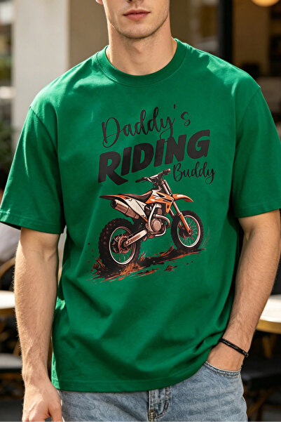 Fleck تي شيرتات كاجوال للرجال مطبوع عليها رسومات دراجة نارية من Daddy S Ridin...