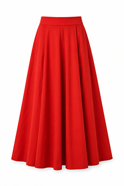 Zelish My Sister Red Pleated Trouser Skirt