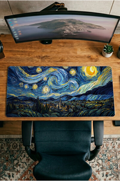 Halura Estetik Manzara 30x70 Desenli Dijital Baskılı Oyuncu Mousepad XXL Kaym...