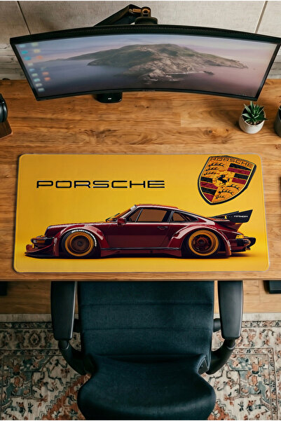Halura Porsche Car 30X70 Patterned Digital Printed Gamer Mousepad XXL with No...