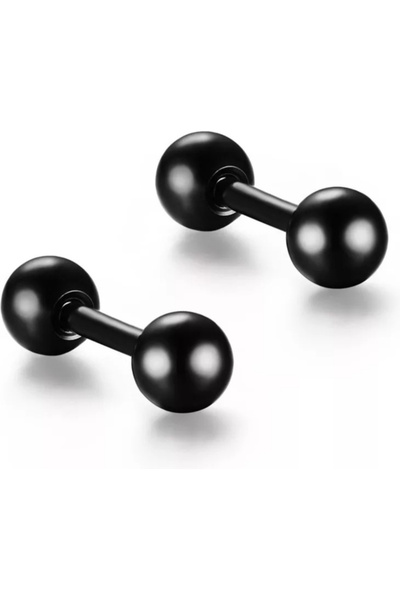 AMALFİ Αξεσουάρ για σκουλαρίκια piercing: Σκουλαρίκι μπάρα από μαύρο ατσάλι