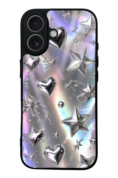 Spoyi iPhone 17 Chrome Star Dream Design Glossy Phone Case