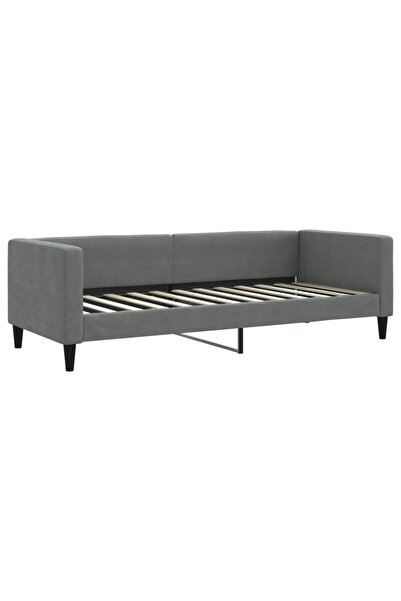 vidaxl Cadru de pat, gri închis, 80x200 cm, textil