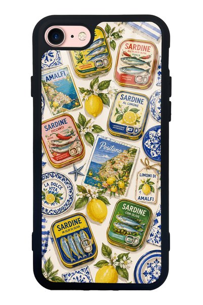 Spoyi حافظة هاتف آيفون 7 - 8 - SE بتصميم سمك السردين اللامع من أمالفي