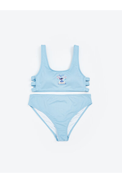 LC Waikiki Bikini pentru fete cu uscare rapidă, protecție UV și imprimeu Stitch