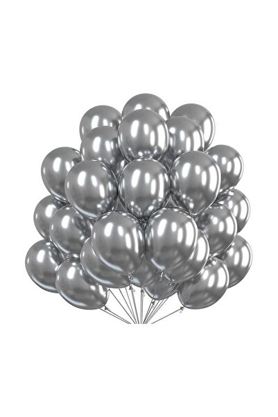 Onay Store 7 Metallic Silver Balloons - Birthday Concept - Party Supplies - B...