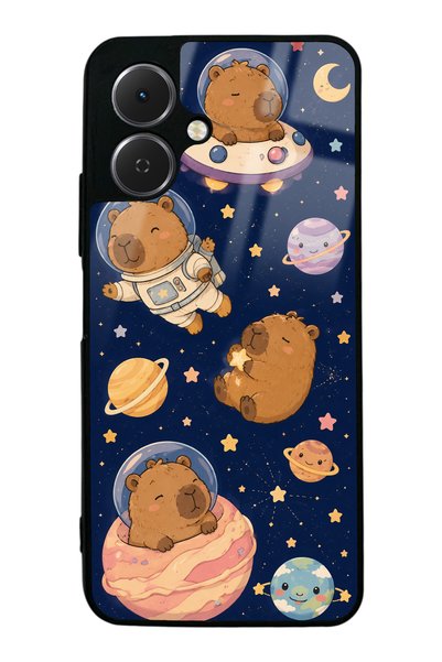 Spoyi Tecno Spark Go 2 Glossy Phone Case with Cosmic Capybara Design