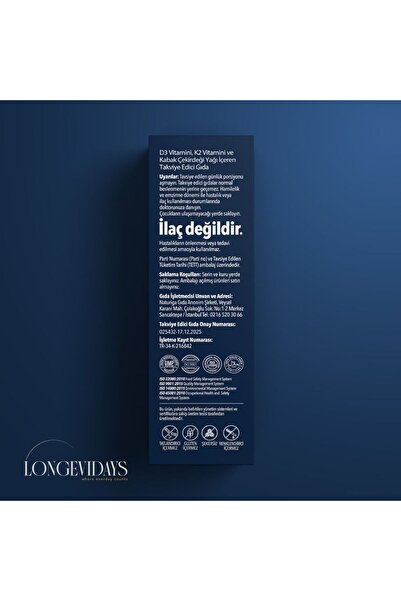 Longevidays D3K2 Damla 20ML