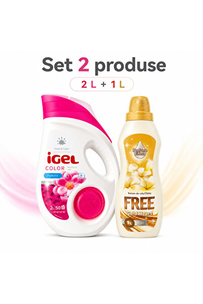Igel Set 2 Produse pentru Rufe, Color 2 L, FREE Gold Heart 1 L, Detergent si ...