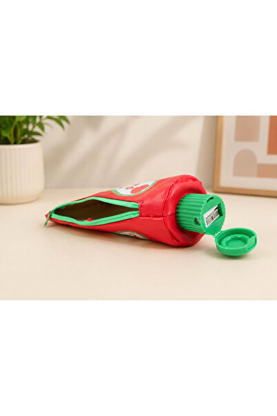 Midi Ketchup Bottle Design Pencil Case Bag with Sharpener