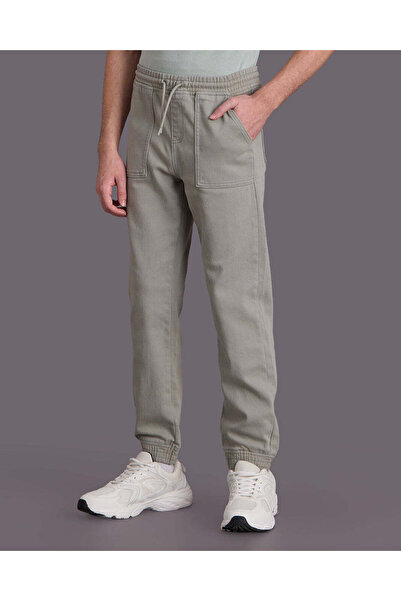 REDTAG Senior Boys Grey Denim Joggers